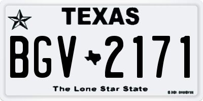 TX license plate BGV2171