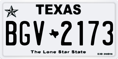 TX license plate BGV2173