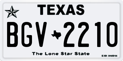 TX license plate BGV2210