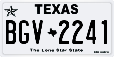 TX license plate BGV2241