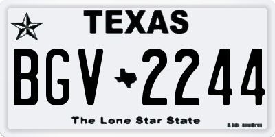 TX license plate BGV2244