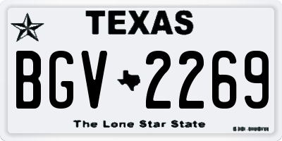 TX license plate BGV2269