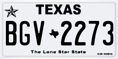 TX license plate BGV2273