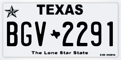 TX license plate BGV2291