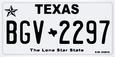 TX license plate BGV2297