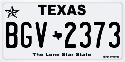 TX license plate BGV2373