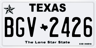 TX license plate BGV2426