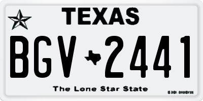 TX license plate BGV2441