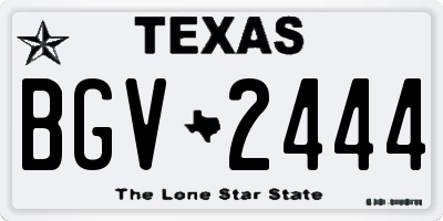 TX license plate BGV2444