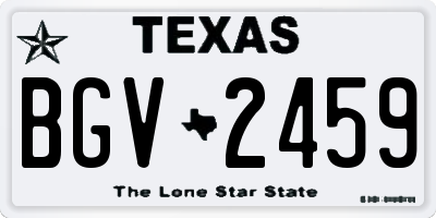 TX license plate BGV2459