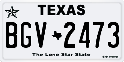 TX license plate BGV2473