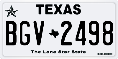 TX license plate BGV2498