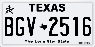 TX license plate BGV2516