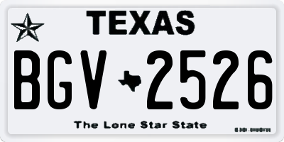 TX license plate BGV2526