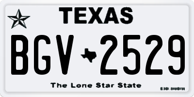 TX license plate BGV2529