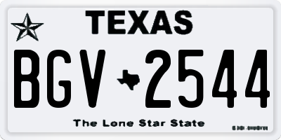 TX license plate BGV2544