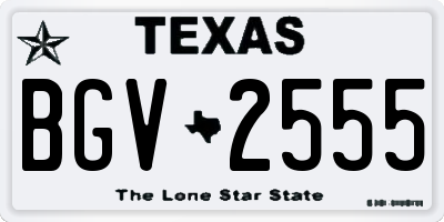 TX license plate BGV2555