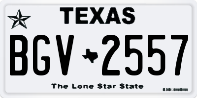 TX license plate BGV2557