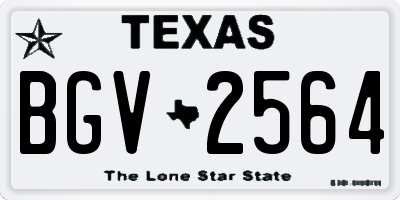 TX license plate BGV2564