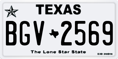 TX license plate BGV2569