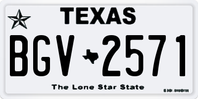 TX license plate BGV2571