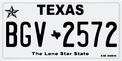 TX license plate BGV2572