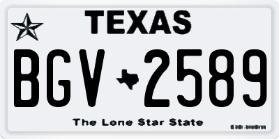 TX license plate BGV2589