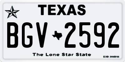 TX license plate BGV2592