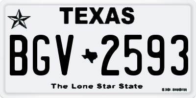 TX license plate BGV2593