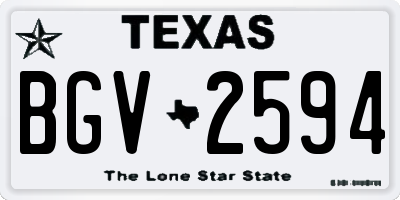 TX license plate BGV2594