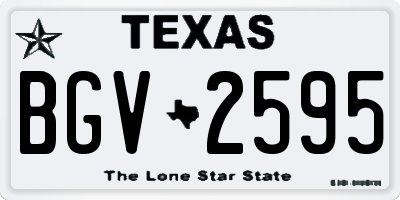 TX license plate BGV2595