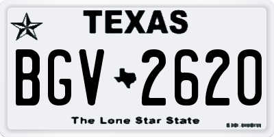 TX license plate BGV2620