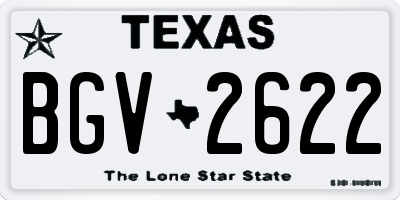 TX license plate BGV2622