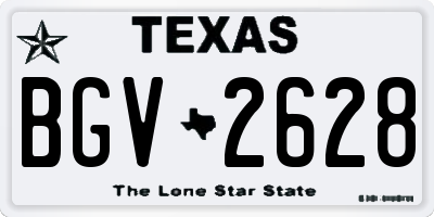 TX license plate BGV2628