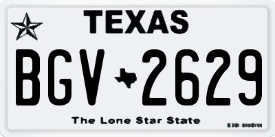 TX license plate BGV2629