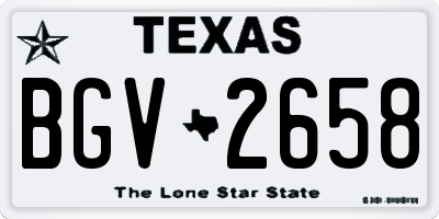 TX license plate BGV2658