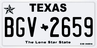 TX license plate BGV2659