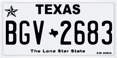 TX license plate BGV2683