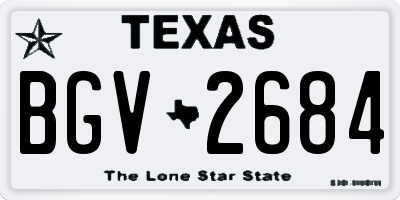 TX license plate BGV2684