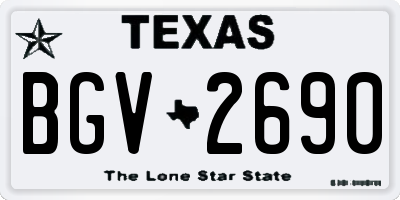 TX license plate BGV2690