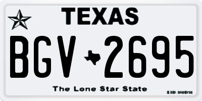 TX license plate BGV2695