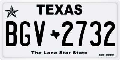 TX license plate BGV2732