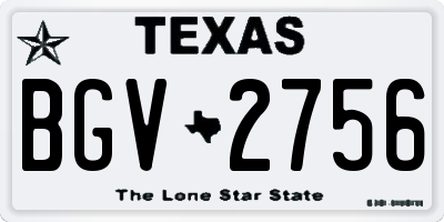 TX license plate BGV2756