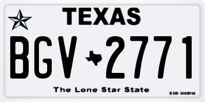 TX license plate BGV2771