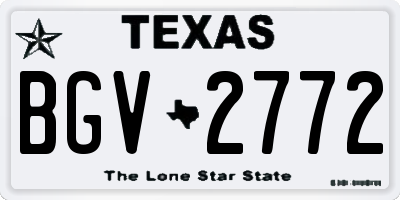 TX license plate BGV2772
