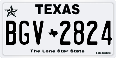 TX license plate BGV2824
