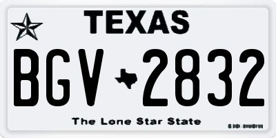 TX license plate BGV2832