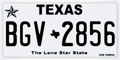 TX license plate BGV2856