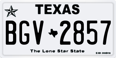 TX license plate BGV2857
