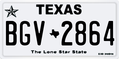 TX license plate BGV2864